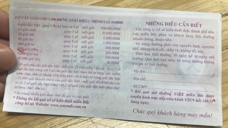 Đọc kỹ các lưu ý khi mua vé số
